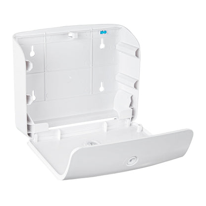 Clean Tek Professional White Plastic M-Fold Paper Towel Dispenser - 10 3/4" x 3 1/2" x 8 3/4" - 1 count box