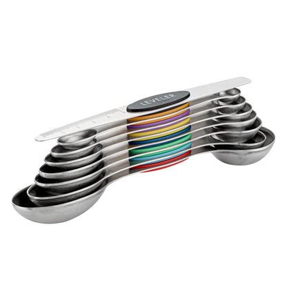 Met Lux Assorted Stainless Steel Measuring Spoon Set - 8-Piece, Magnetic - 1 count box