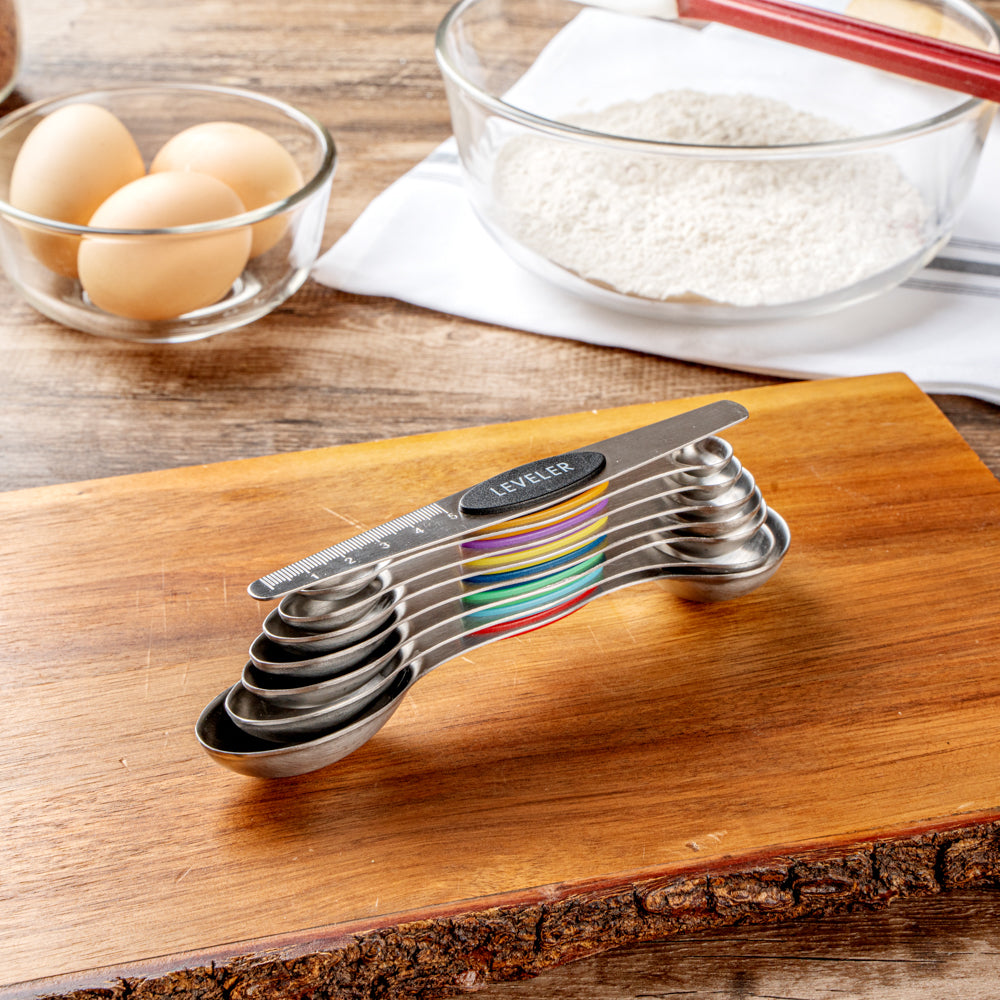 Met Lux Assorted Stainless Steel Measuring Spoon Set - 8-Piece, Magnetic - 1 count box