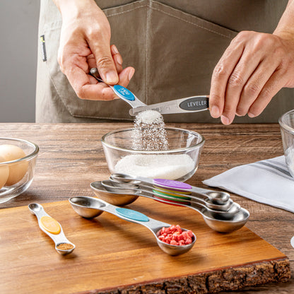 Met Lux Assorted Stainless Steel Measuring Spoon Set - 8-Piece, Magnetic - 1 count box