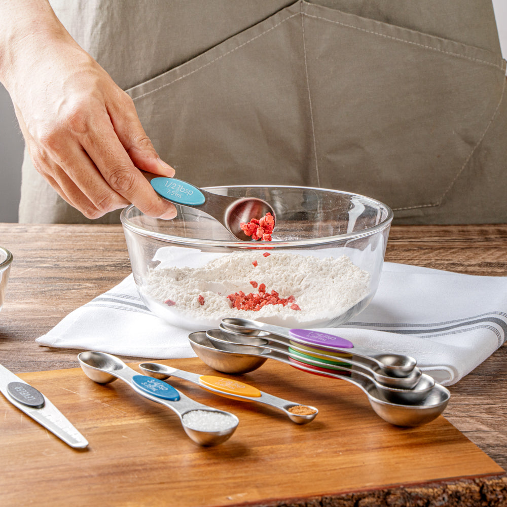 Met Lux Assorted Stainless Steel Measuring Spoon Set - 8-Piece, Magnetic - 1 count box
