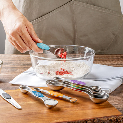 Met Lux Assorted Stainless Steel Measuring Spoon Set - 8-Piece, Magnetic - 1 count box