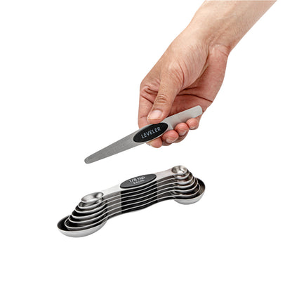 Met Lux Black Stainless Steel Measuring Spoon Set - 8-Piece, Magnetic - 1 count box