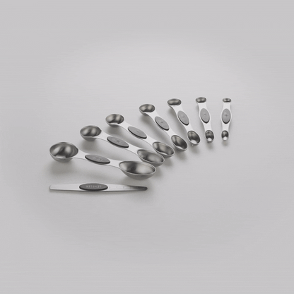 Met Lux Black Stainless Steel Measuring Spoon Set - 8-Piece, Magnetic - 1 count box