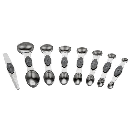 Met Lux Black Stainless Steel Measuring Spoon Set - 8-Piece, Magnetic - 1 count box