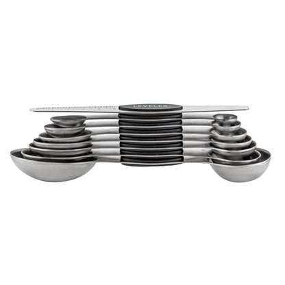 Met Lux Black Stainless Steel Measuring Spoon Set - 8-Piece, Magnetic - 1 count box
