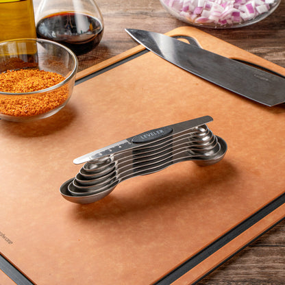 Met Lux Black Stainless Steel Measuring Spoon Set - 8-Piece, Magnetic - 1 count box