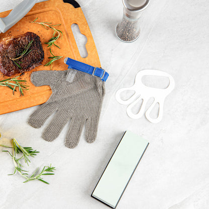 Life Protector Stainless Steel Mesh Large Cut-Resistant Glove - Level 9, Food Safe - 10" x 5" - 1 count box