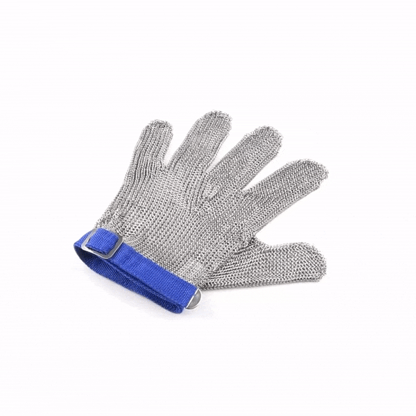 Life Protector Stainless Steel Mesh Large Cut-Resistant Glove - Level 9, Food Safe - 10" x 5" - 1 count box