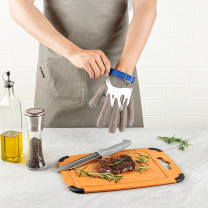Life Protector Stainless Steel Mesh Large Cut-Resistant Glove - Level 9, Food Safe - 10" x 5" - 1 count box
