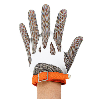 Life Protector Stainless Steel Mesh Extra Large Cut-Resistant Glove - Level 9, Food Safe - 10 1/4" x 5 1/4" - 1 count box