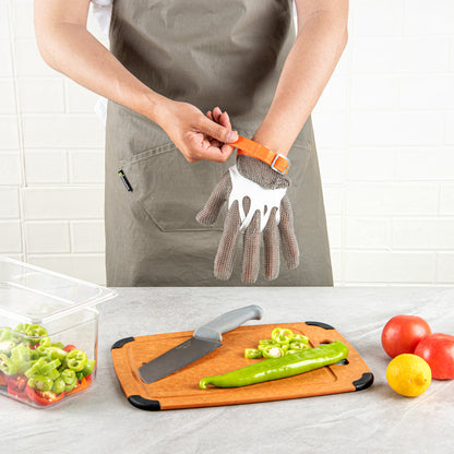 Life Protector Stainless Steel Mesh Extra Large Cut-Resistant Glove - Level 9, Food Safe - 10 1/4" x 5 1/4" - 1 count box