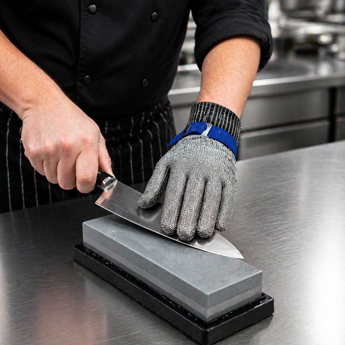 Life Protector Fiber / Stainless Steel Mesh Medium Cut-Resistant Glove - Level 9, Food Safe - 9 1/4" x 4" - 1 count box