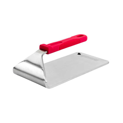 Met Lux Stainless Steel Steak Weight - with Silicone Handle - 8 1/2" x 4 1/4" - 1 count box