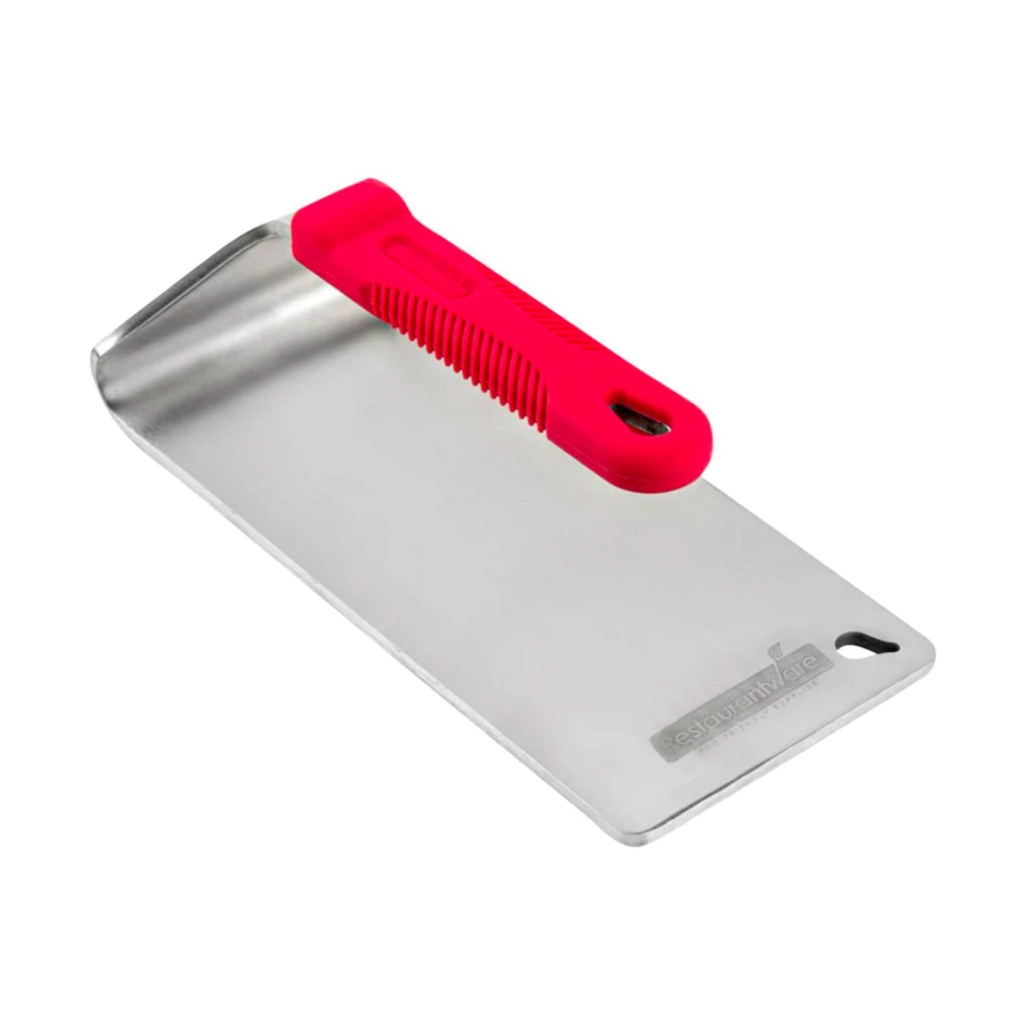 Met Lux Stainless Steel Steak Weight - with Silicone Handle - 8 1/2" x 4 1/4" - 1 count box