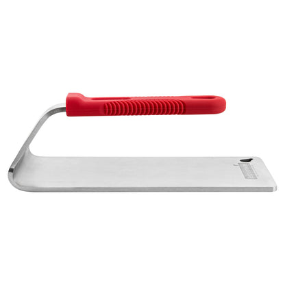 Met Lux Stainless Steel Steak Weight - with Silicone Handle - 8 1/2" x 4 1/4" - 1 count box