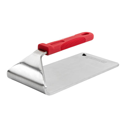 Met Lux Stainless Steel Steak Weight - with Silicone Handle - 8 1/2" x 4 1/4" - 1 count box