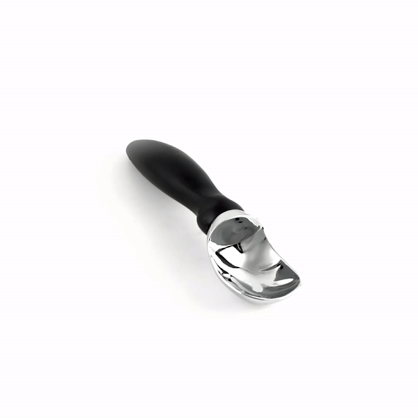 Comfy Grip Black Metal Ice Cream Scoop - 7 3/4" x 2" x 1 3/4" - 1 count box