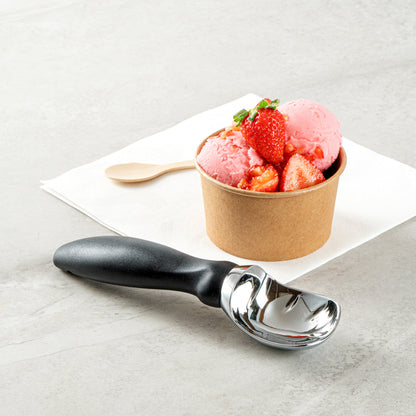 Comfy Grip Black Metal Ice Cream Scoop - 7 3/4" x 2" x 1 3/4" - 1 count box