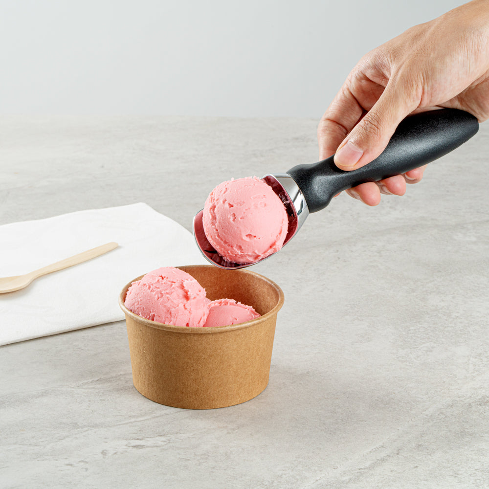 Comfy Grip Black Metal Ice Cream Scoop - 7 3/4" x 2" x 1 3/4" - 1 count box