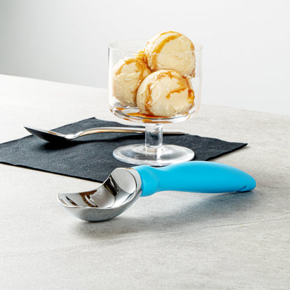 Comfy Grip Blue Metal Ice Cream Scoop - 7 3/4" x 2" x 1 3/4" - 1 count box