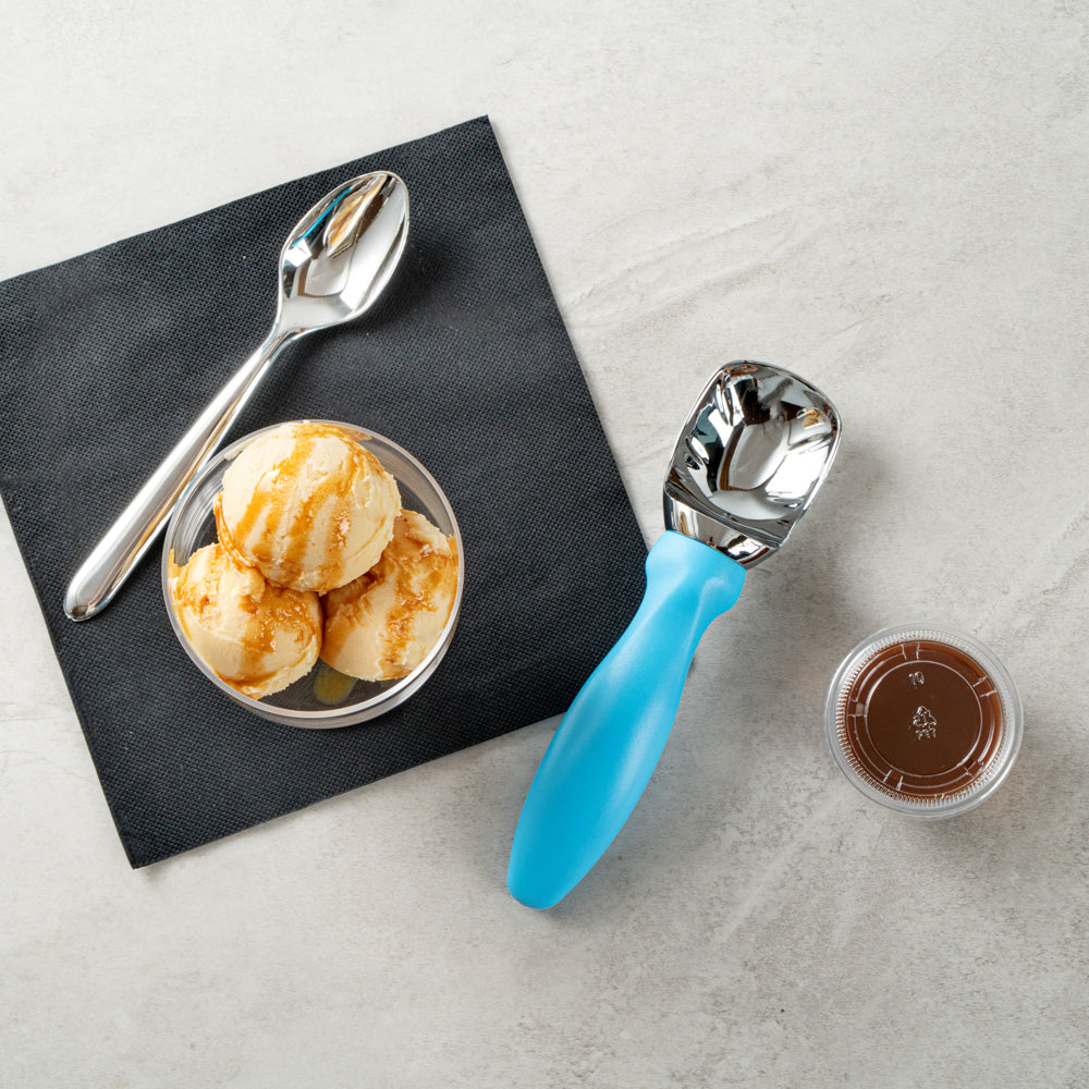 Comfy Grip Blue Metal Ice Cream Scoop - 7 3/4" x 2" x 1 3/4" - 1 count box