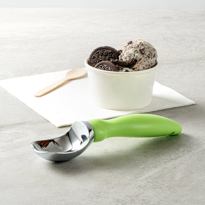 Comfy Grip Green Metal Ice Cream Scoop - 7 3/4" x 2" x 1 3/4" - 1 count box