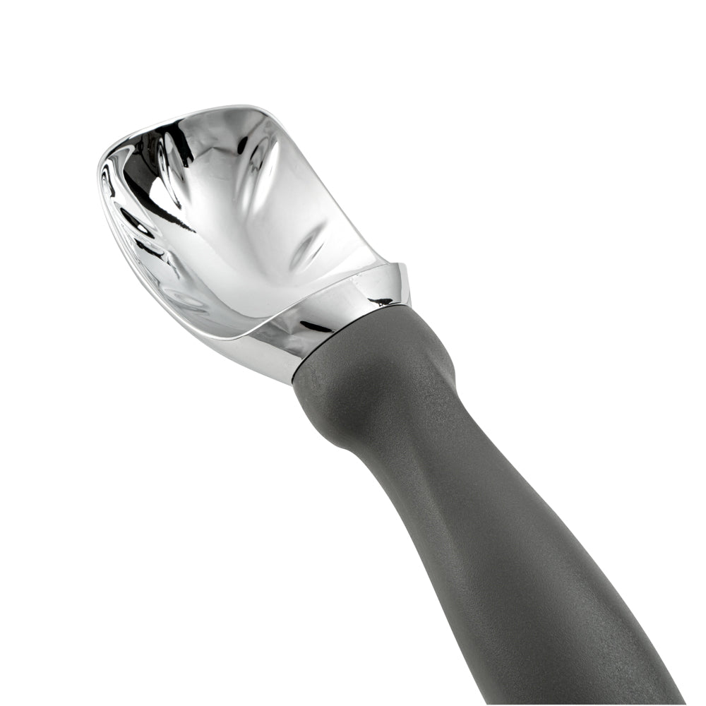 Comfy Grip Gray Metal Ice Cream Scoop - 7 3/4" x 2" x 1 3/4" - 1 count box