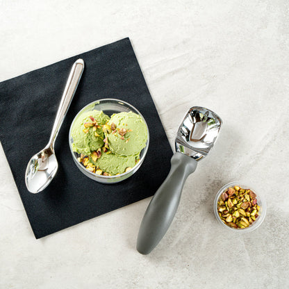 Comfy Grip Gray Metal Ice Cream Scoop - 7 3/4" x 2" x 1 3/4" - 1 count box