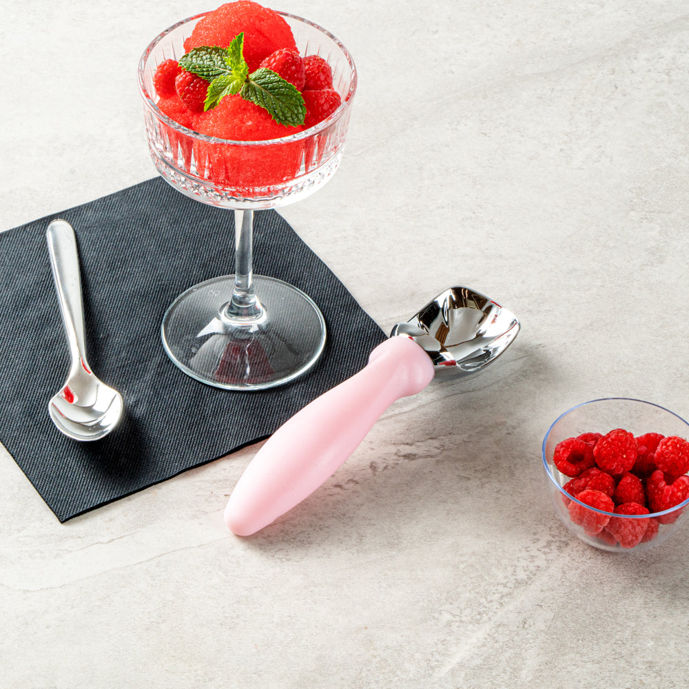 Comfy Grip Pink Metal Ice Cream Scoop - 7 3/4" x 2" x 1 3/4" - 1 count box