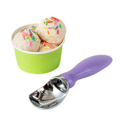 Comfy Grip Purple Metal Ice Cream Scoop - 7 3/4" x 2" x 1 3/4" - 1 count box