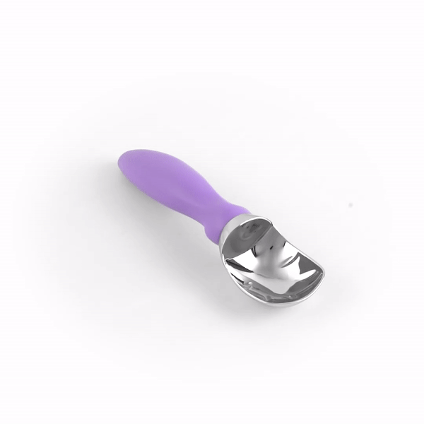 Comfy Grip Purple Metal Ice Cream Scoop - 7 3/4" x 2" x 1 3/4" - 1 count box
