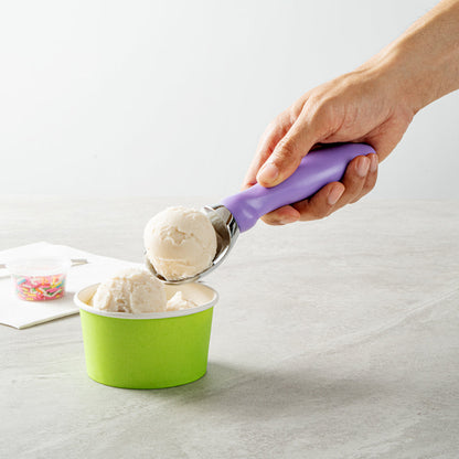 Comfy Grip Purple Metal Ice Cream Scoop - 7 3/4" x 2" x 1 3/4" - 1 count box
