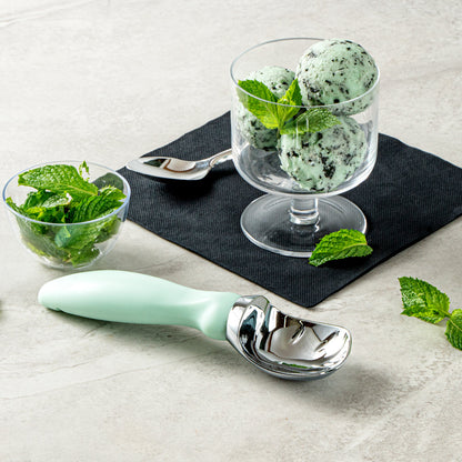 Comfy Grip Teal Metal Ice Cream Scoop - 7 3/4" x 2" x 1 3/4" - 1 count box