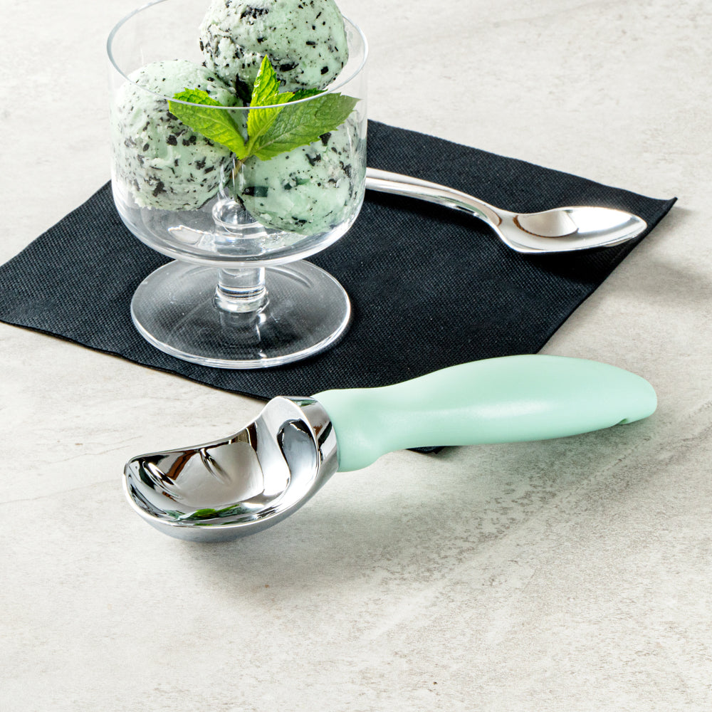 Comfy Grip Teal Metal Ice Cream Scoop - 7 3/4" x 2" x 1 3/4" - 1 count box