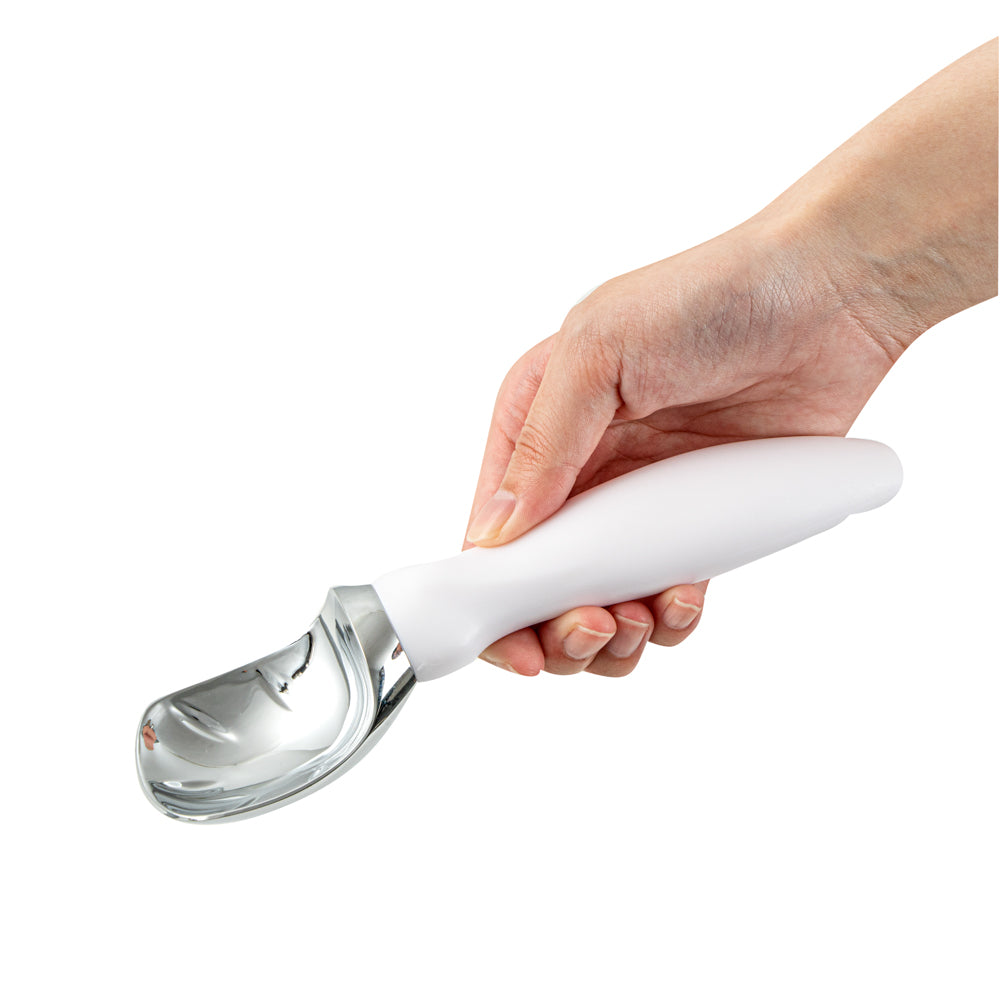Comfy Grip White Metal Ice Cream Scoop - 7 3/4" x 2" x 1 3/4" - 1 count box