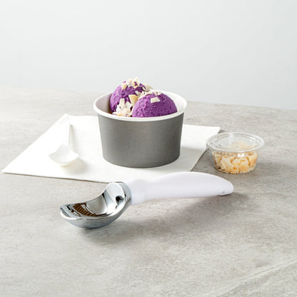 Comfy Grip White Metal Ice Cream Scoop - 7 3/4" x 2" x 1 3/4" - 1 count box