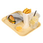 Chef 101 Rectangle Beige Plastic Fast Food Tray - 10" x 14" - 10 count box