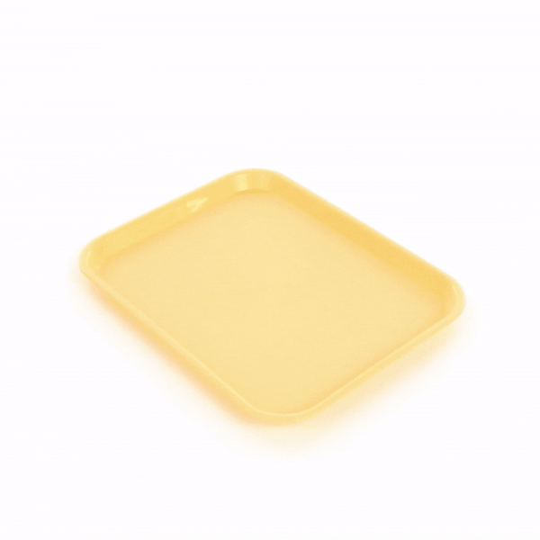 Chef 101 Rectangle Beige Plastic Fast Food Tray - 10" x 14" - 10 count box
