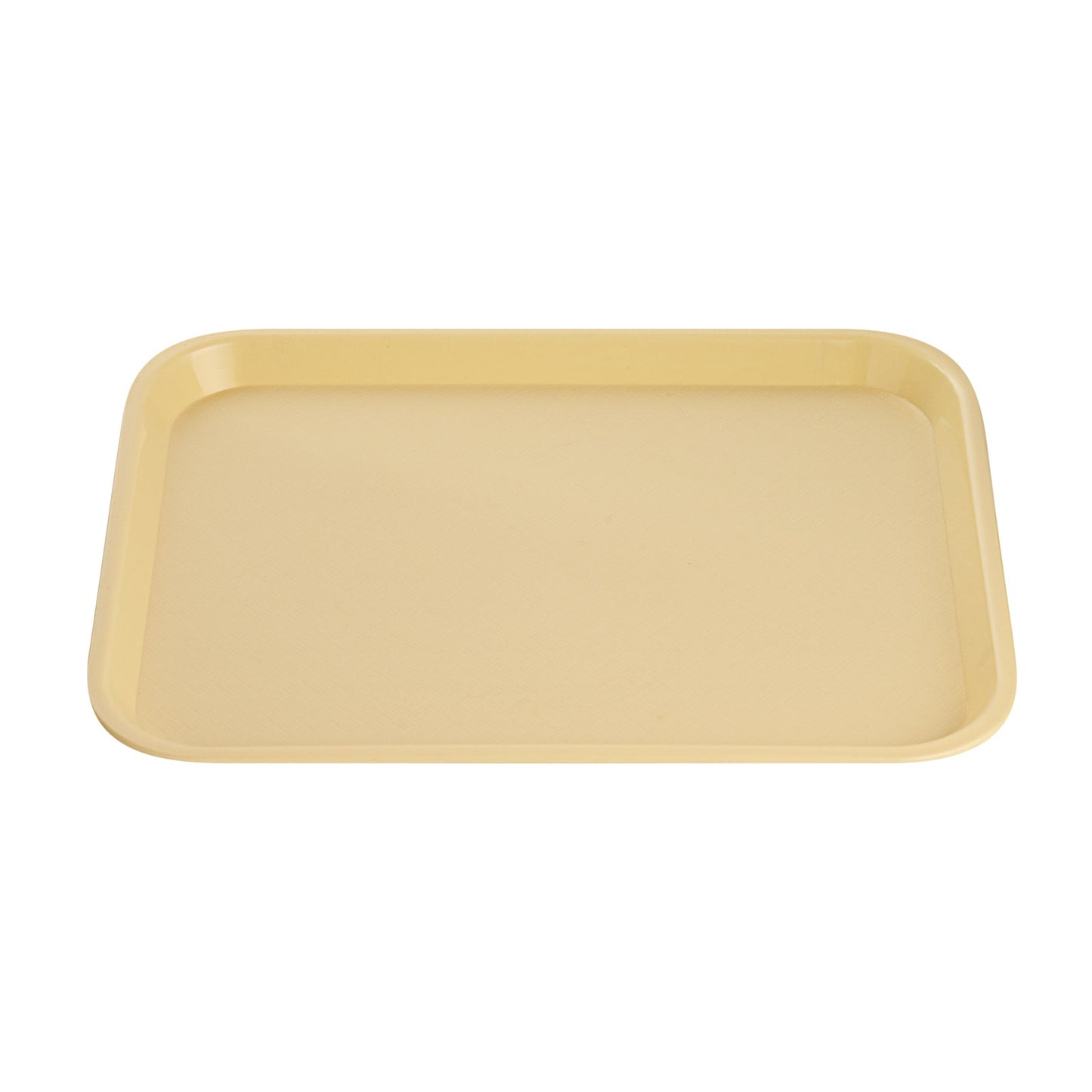 Chef 101 Rectangle Beige Plastic Fast Food Tray - 10" x 14" - 10 count box
