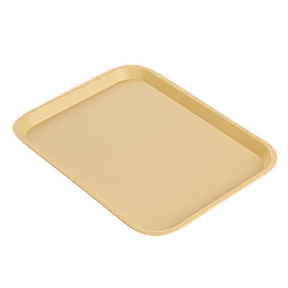 Chef 101 Rectangle Beige Plastic Fast Food Tray - 12" x 16" - 1 count box