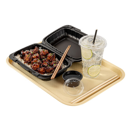 Chef 101 Rectangle Beige Plastic Fast Food Tray - 12" x 16" - 1 count box