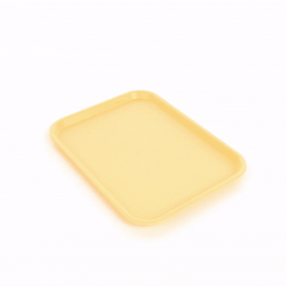 Chef 101 Rectangle Beige Plastic Fast Food Tray - 12" x 16" - 1 count box