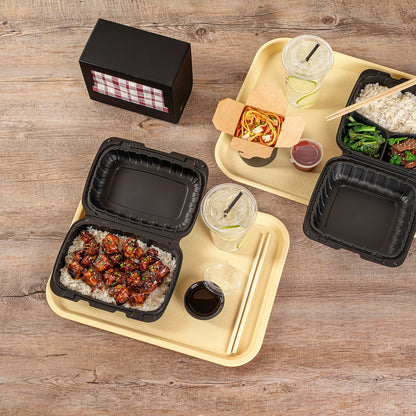 Chef 101 Rectangle Beige Plastic Fast Food Tray - 12" x 16" - 1 count box