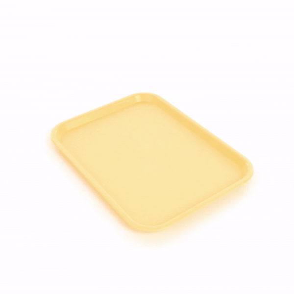 Chef 101 Rectangle Beige Plastic Fast Food Tray - 12" x 16" - 10 count box