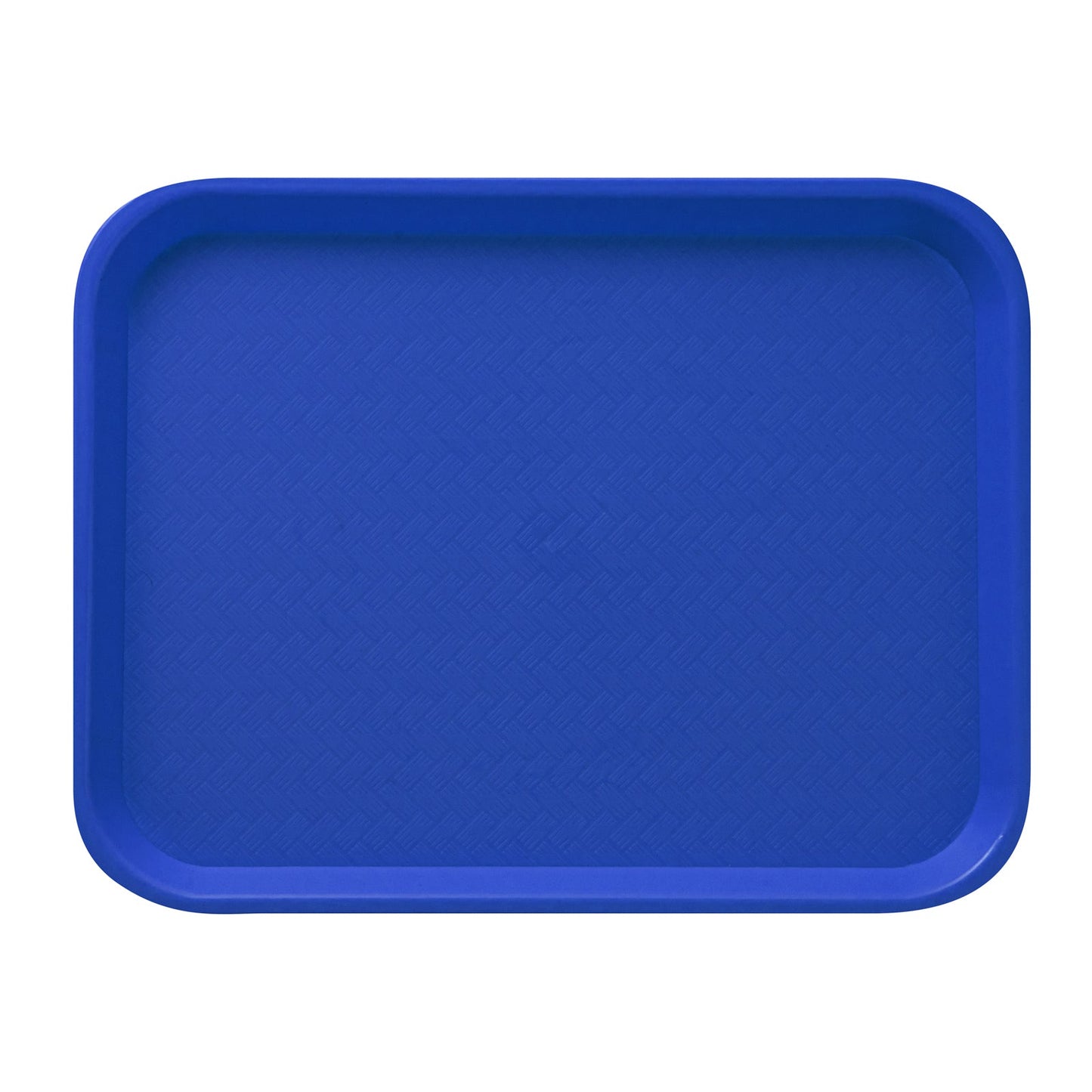 Chef 101 Rectangle Blue Plastic Fast Food Tray - 12" x 16" - 50 count box