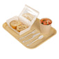 Chef 101 Rectangle Beige Plastic Fast Food Tray - 14" x 18" - 50 count box