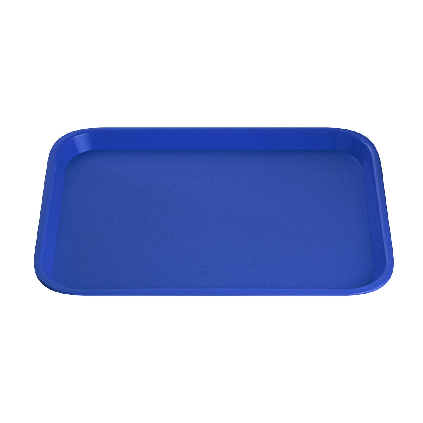 Chef 101 Rectangle Blue Plastic Fast Food Tray - 14" x 18" - 10 count box