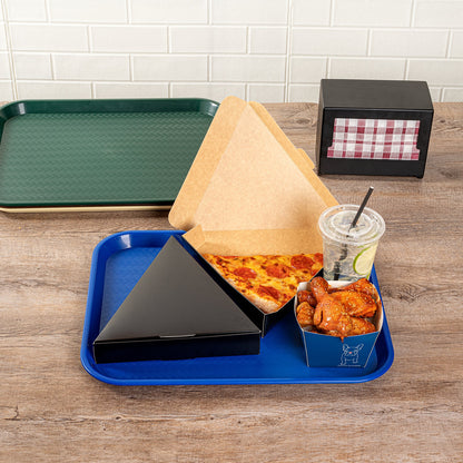 Chef 101 Rectangle Blue Plastic Fast Food Tray - 14" x 18" - 50 count box