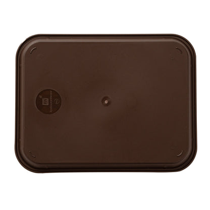 Chef 101 Rectangle Brown Plastic Fast Food Tray - 14" x 18" - 50 count box